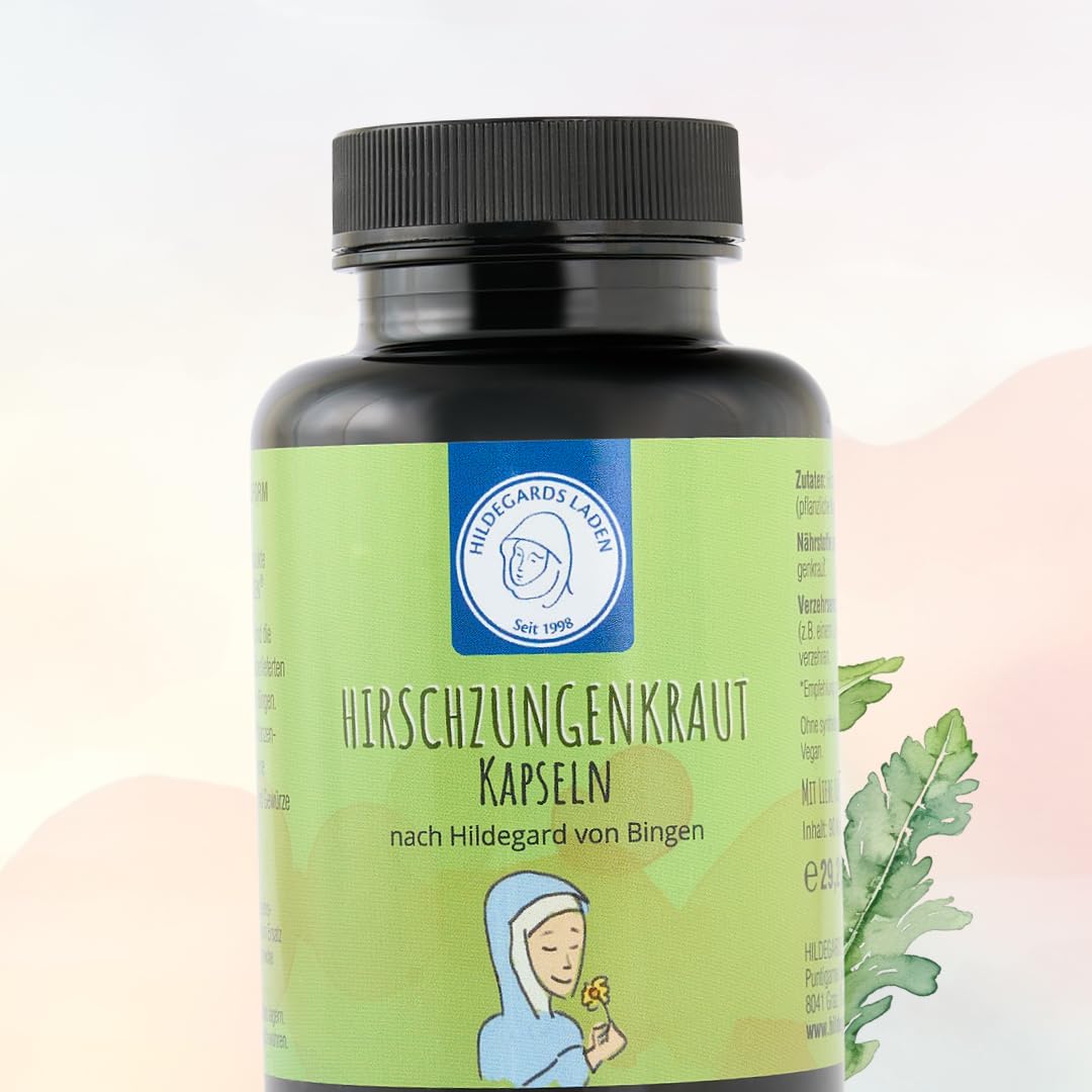 Hirschzungenkraut Kapseln | nach Hildegard von Bingen | 100% natürlich | Kapselhülle aus Cellulose | 90 Kapseln