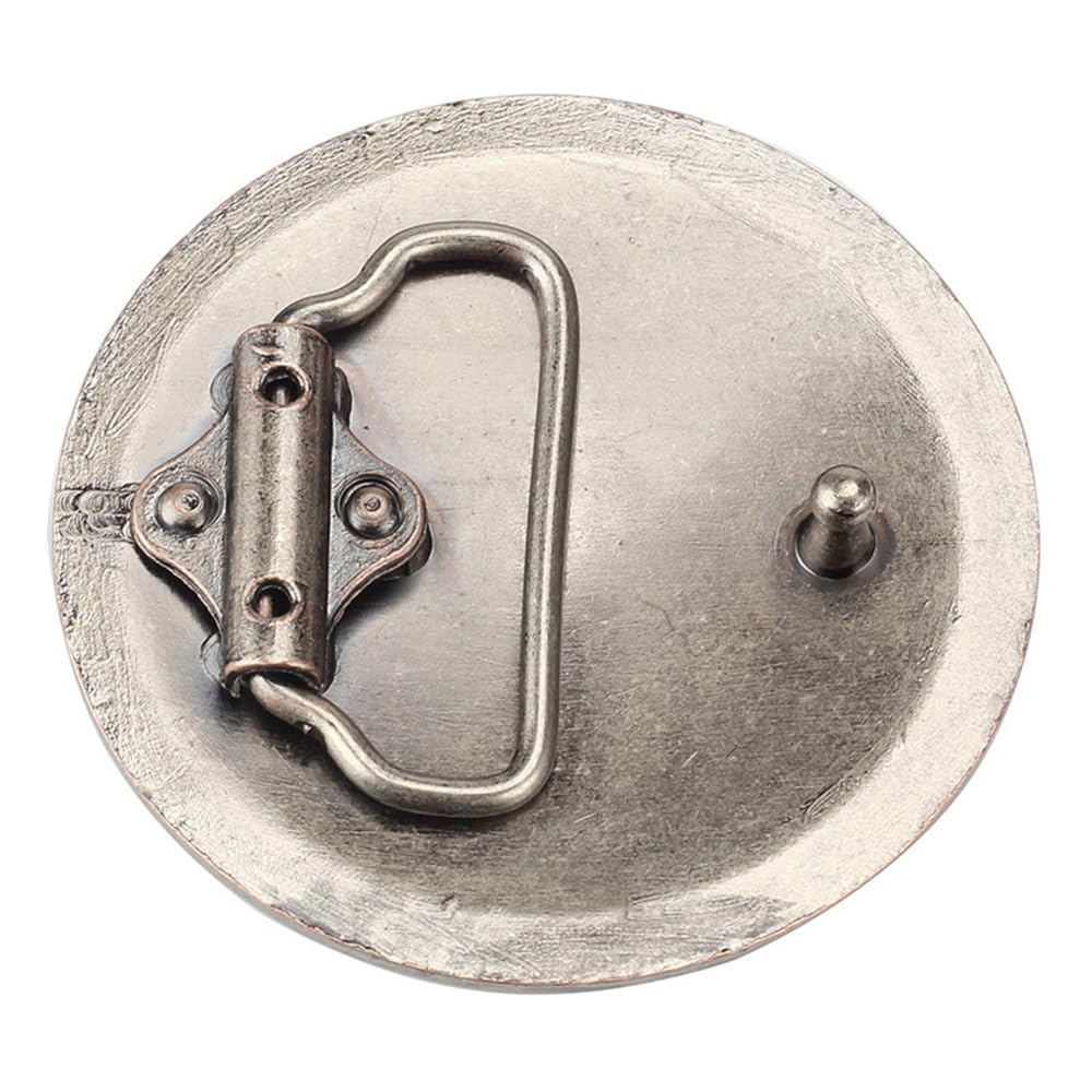QinhBting Belt Buckles For Men Women Western Cowboy Belt Buckle Holiday Gifts Gifts For Halloween Christmas.Round.Tree.Silver