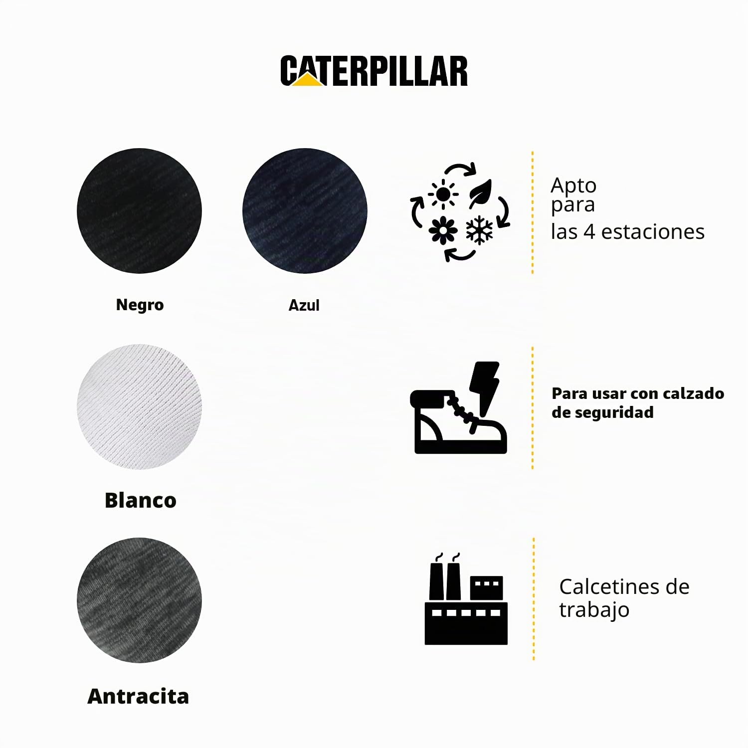 Caterpillar Real Work Calcetines Hombre
