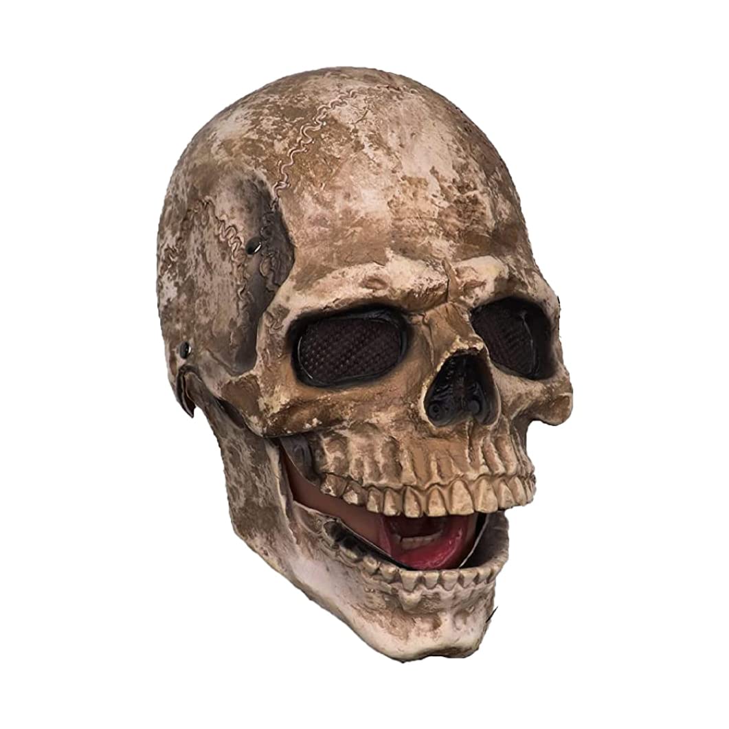 AZIDWERYQ Halloween Skull Mask Full Head Moving Jaw