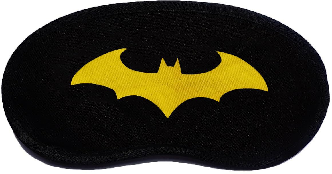 Nitsha Polyester Super Soft Cute Cartoon Sleeping Eye Mask For Men Women Girl Boy M No.84,Black