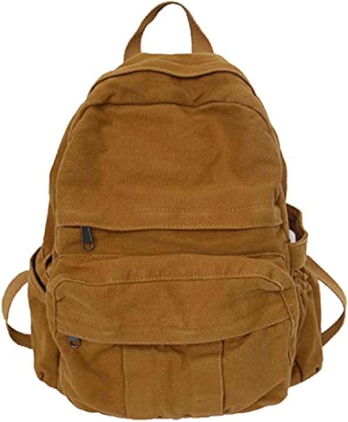 Boho Canvas Backpack for School Vintage College Backpack Women Fairy Grunge  Aesthetic Hippie Y2K Backpacks (Brown) - Main Image