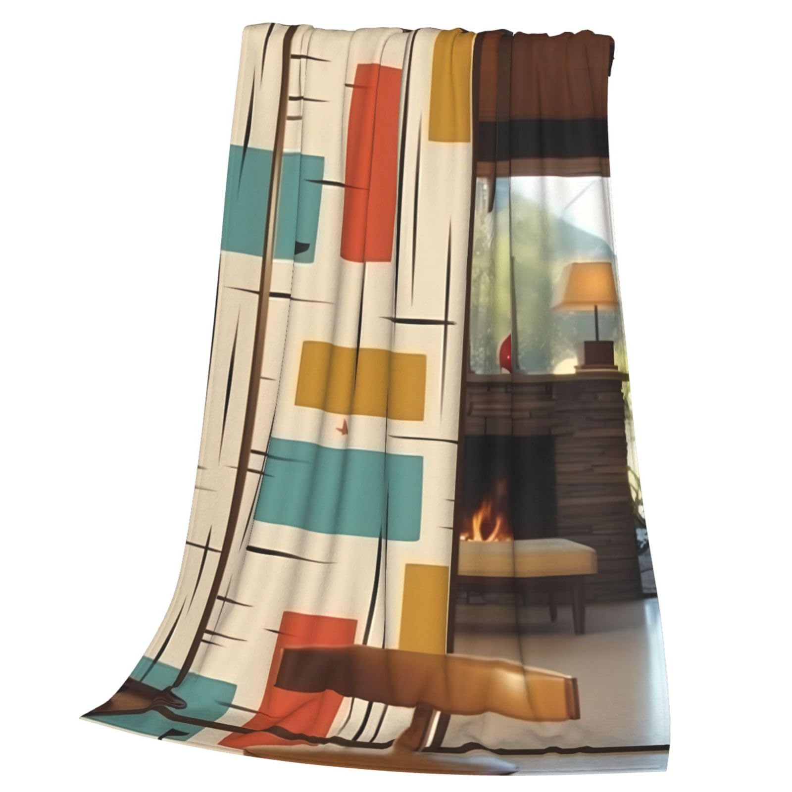 Couverture flanelle moderne milieu du siècle pour vos soirées cocooning et nuits douillettes