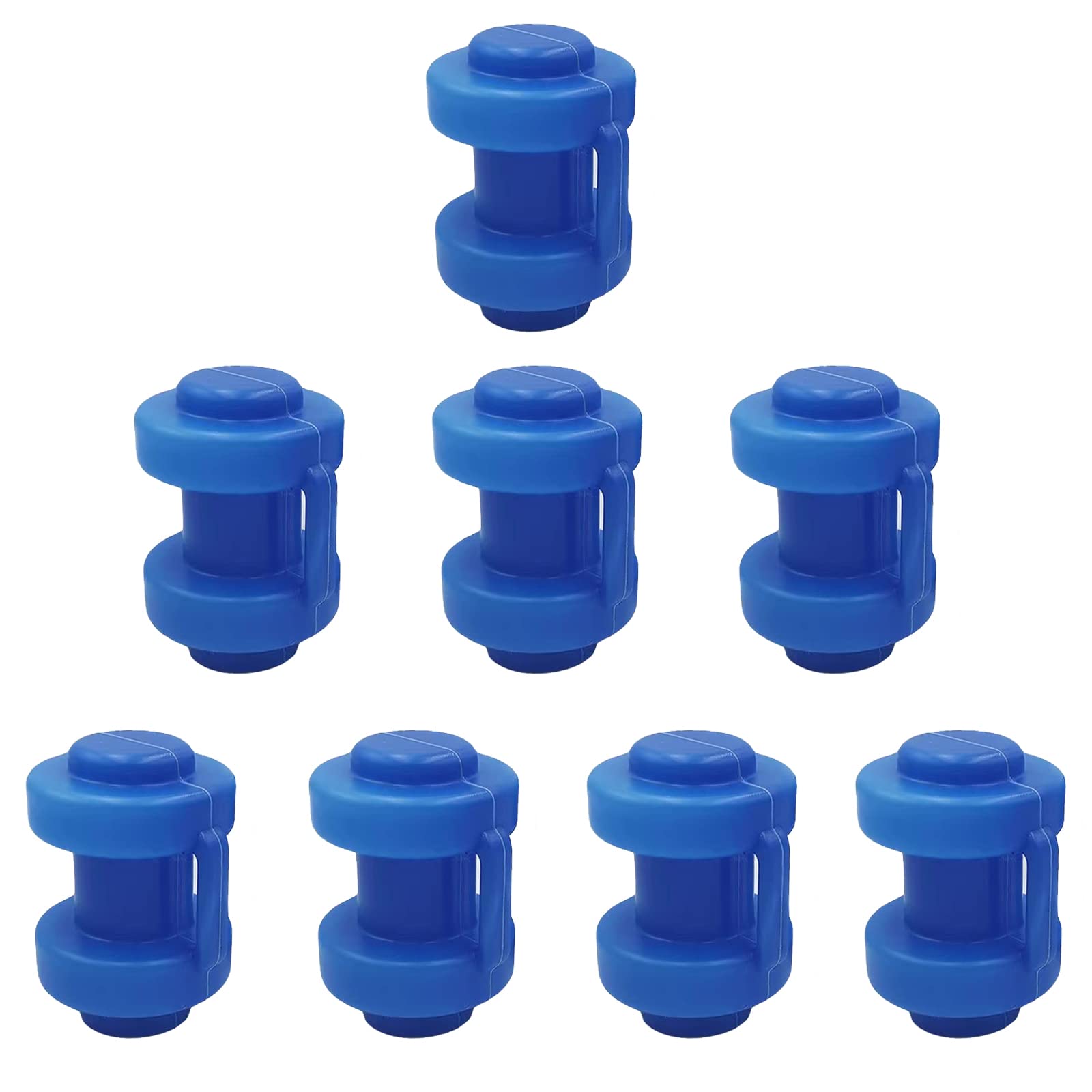 8 Embouts De Protection Pour Poteaux De Trampoline – Diamètre 25 Mm – Bleus – Neufs