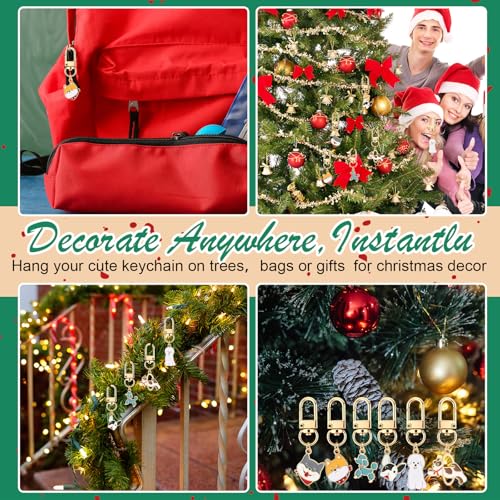 Porte-clés pattes de Père Noël durables, lot de 24 cadeaux de table soignés