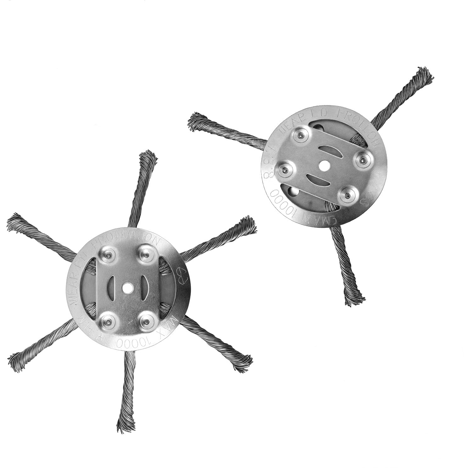 Photo 1 of 2Pcs Steel Wire Grass Trimmer Head,Universal Steel Wire Trimmer Head,Wire Weed Trimmer Head for Lawn Mower Edging,Steel Wire Trimmer Head for Garden,Sidewalk,Pavement Cleaning(3 Blades+6 Blades)