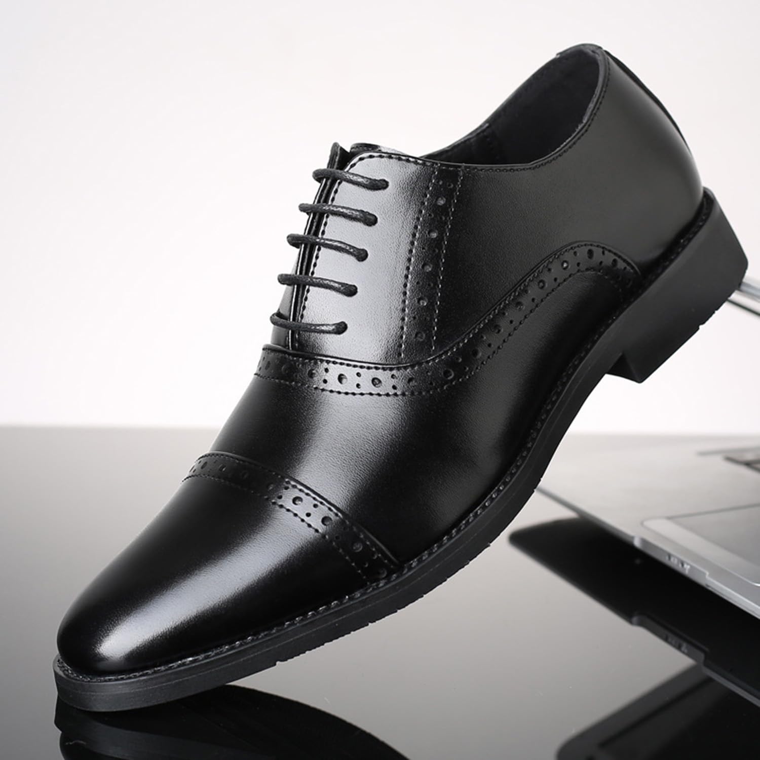 Scarpe da Cerimonia Stringate Classiche Scarpe Brogue per Uomo | Scarpe da Uomo Classiche Oxford Brogue per Scuola, Università, Ufficio, con lacci, Comode da indossare tutti i giorni