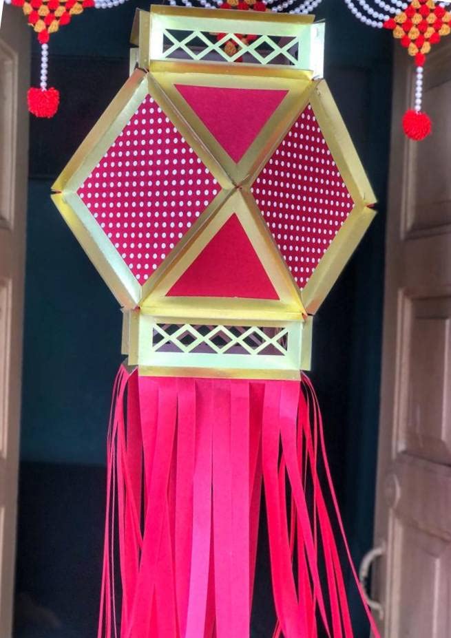 Traditional - Authentic - Lantern - KANDIL - 1 Qty - Made in India (rednew)