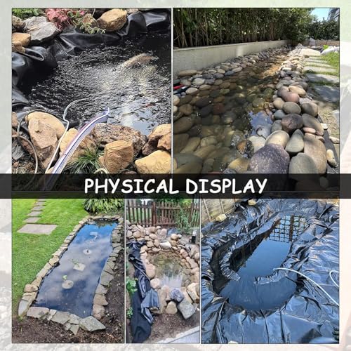 Vijverfolie Duurzame Heavy Duty Visvijver Liner Waterdicht Membraan voor Tuinen Zwembaden en Landscaping Onderlaag voor Outdoor Water Tuin 6x12m