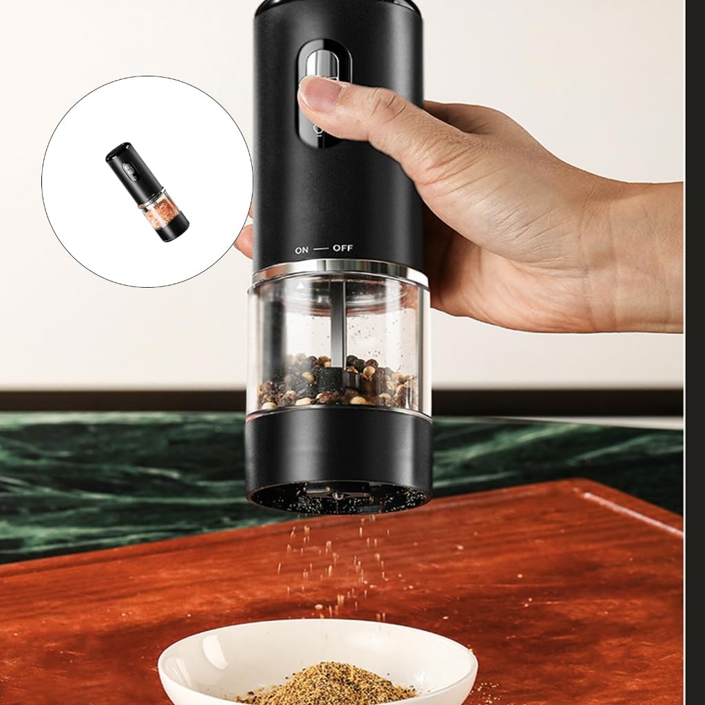 Rechargeable Salts and Peppers Grinder 100ml Clear Container For Kitchen Use