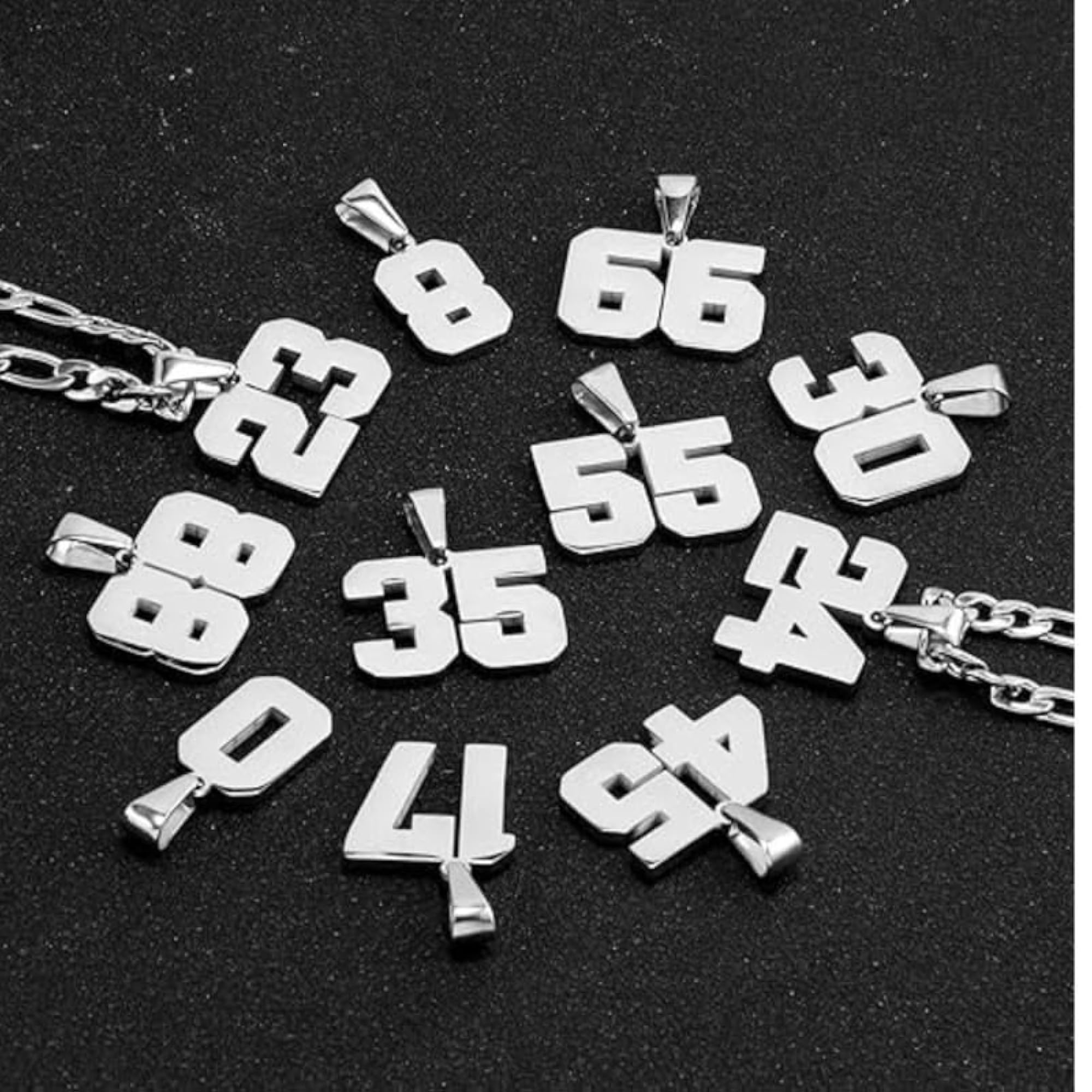 Men's 18K Customizable Jersey Number Necklace