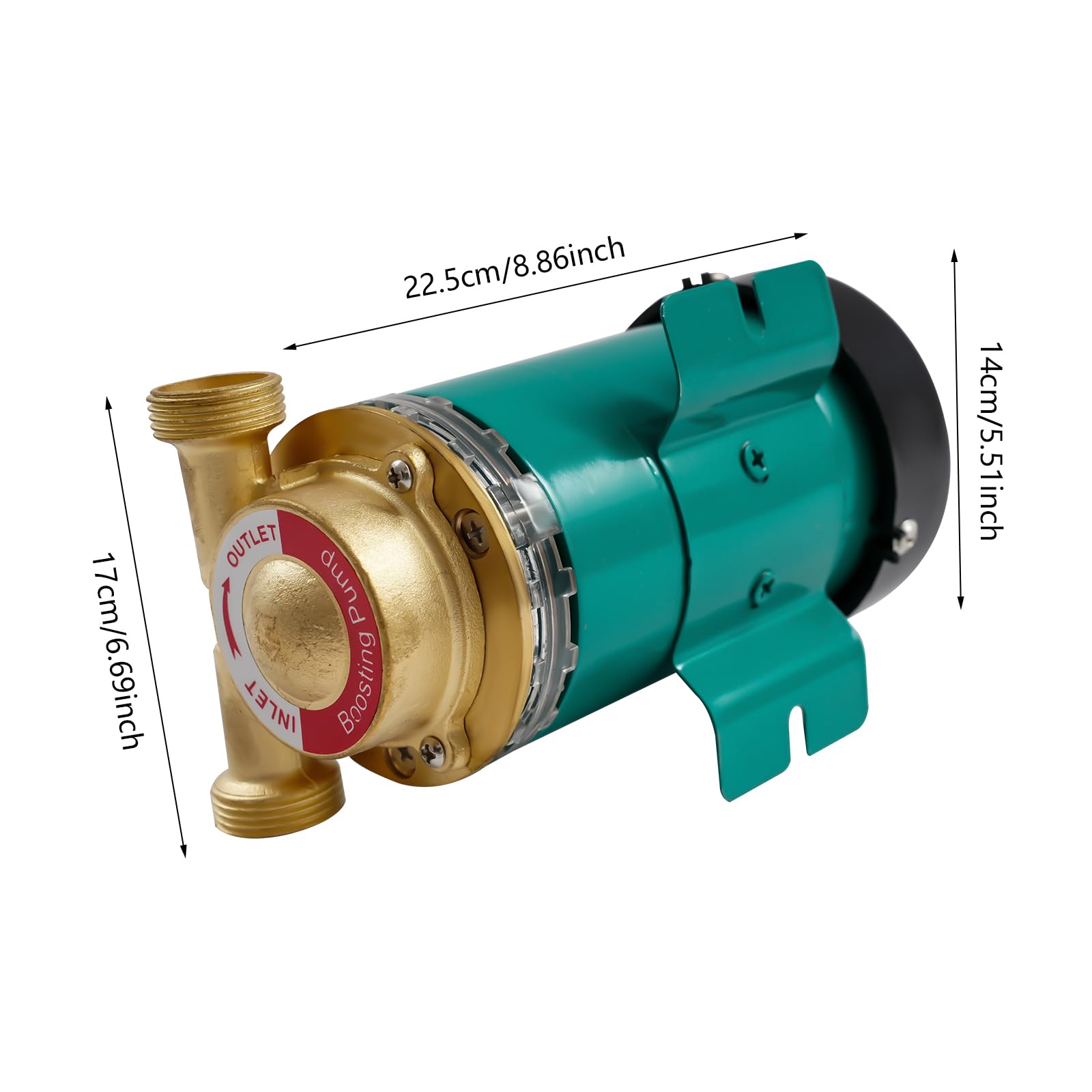 Pompa do gorącej wody 220 V, 50 Hz, 90 W, 20 l/min, automatyczna pompa ciśnieniowa, maksymalna głowica 10 m, do podgrzewacza wody, prysznica, pompa obiegowa, wysoka pompa ciśnieniowa