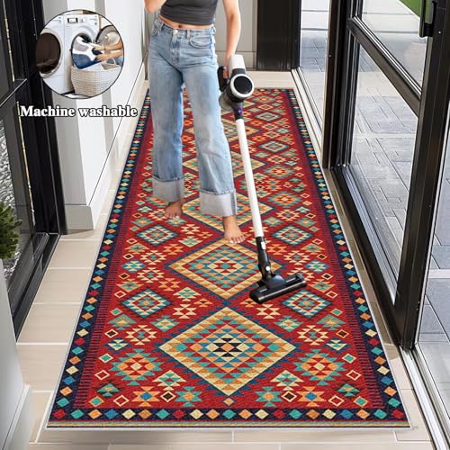 Tapis de passage long 50x120 cm antidérapant et lavable pour couloir - 8
