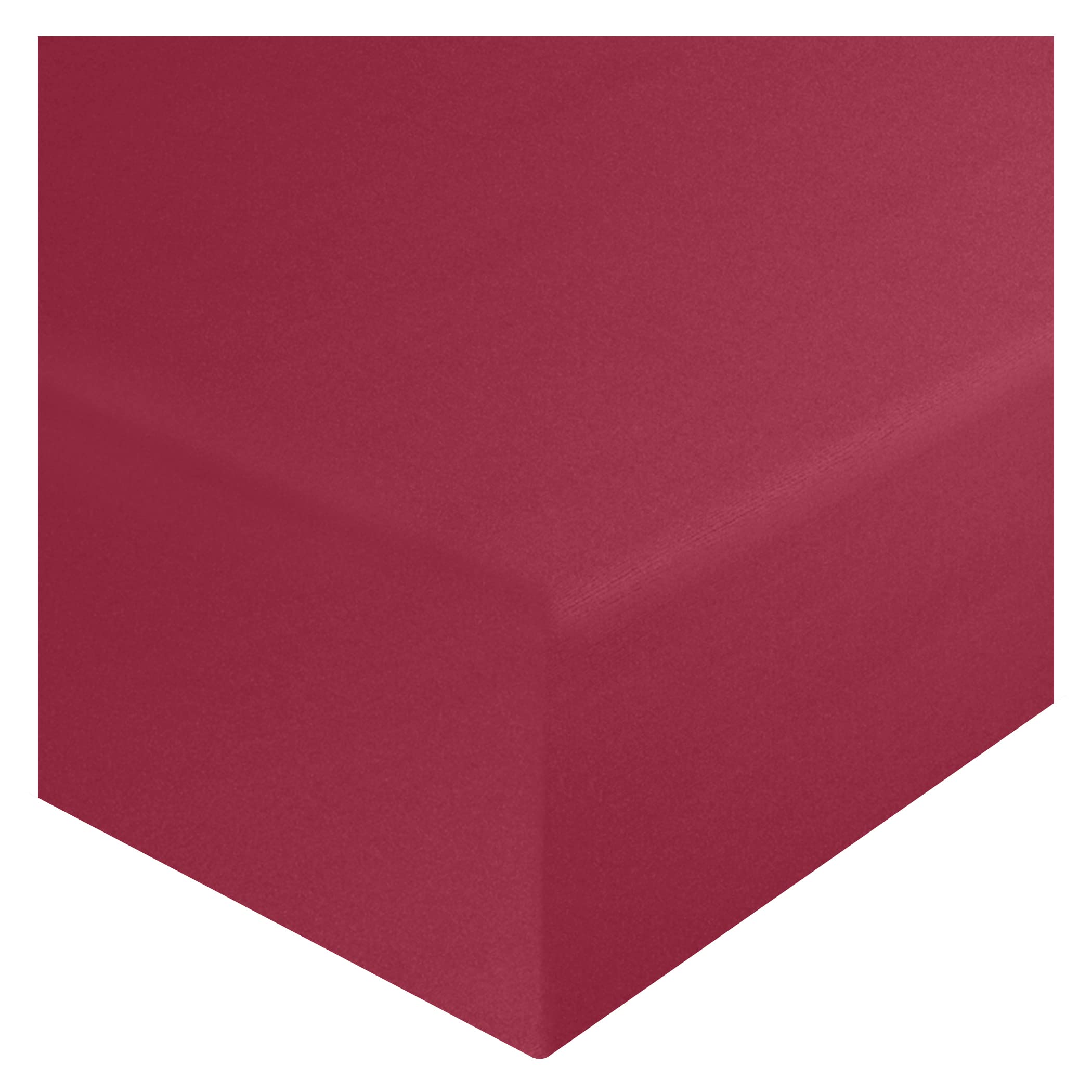 HOME ACE Red Extra Deep Double Fitted Sheet, Extra Deep Fitted Bed Sheets Double 137CM x 190CM, 16"/40CM Deep Fitted Sheets Double Bed Sheets Fitted, Easy Care Poly Cotton Double Sheet Fitted