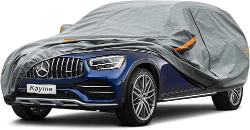 Miniatura 1 de Kayme Cubierta de coche SUV resistente al agua para todo tipo de clima, cubierta exterior completa protección UV lluvia solar ajuste universal