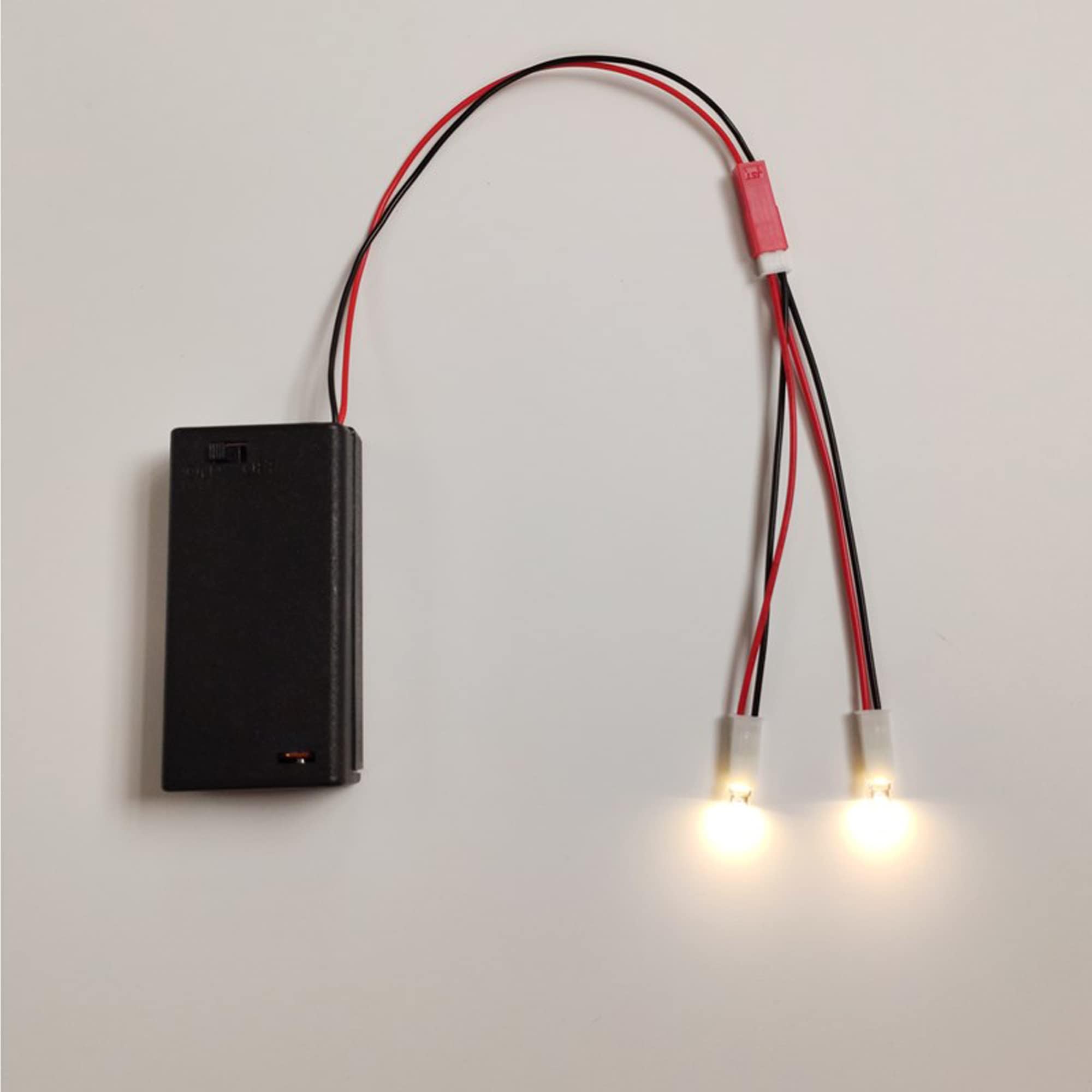 Venus LED Light, LED Unit, Light Emitting Unit Model, LED Lighting Kit, Set of 4, 10 CM Cord, 2 Lights, AA 1.5V Battery Box, On/Off Switch, Wire Lead, Clear Cord, Battery Case Cord 5.9 inches (15 cm),