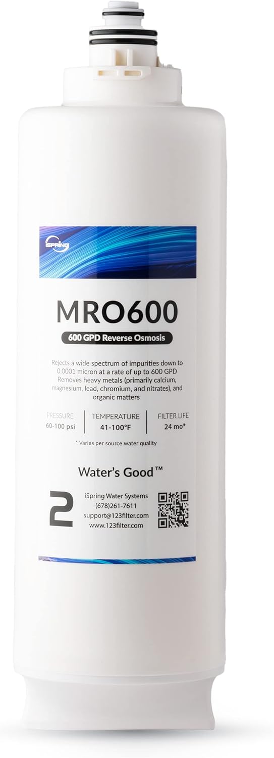 iSpring MRO600 RO Membrane Reverse Osmosis Replacement water Filter for RO600 Tankless Reverse Osmosis Water Filtration System