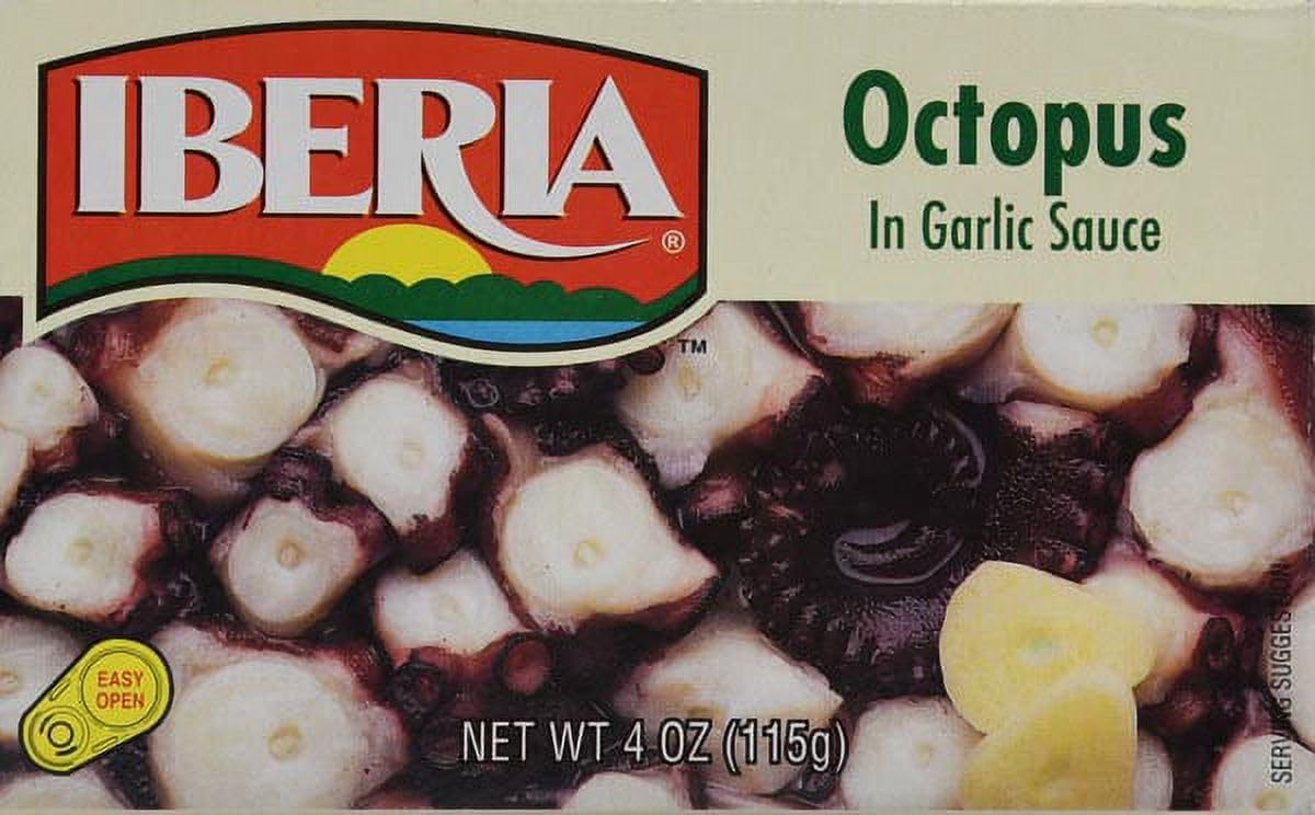 Iberia Octopus in Garlic Sauce (Pack of 3) 4 oz Cans