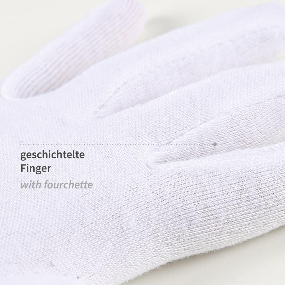 FRANZ MENSCH 600 Stück Hygostar Baumwollhandschuhe Blanc, weiß, 9/L, L: 25cm, Karton, Baumwollhandschuhe, Textilhandschuhe, Stoffhandschuhe