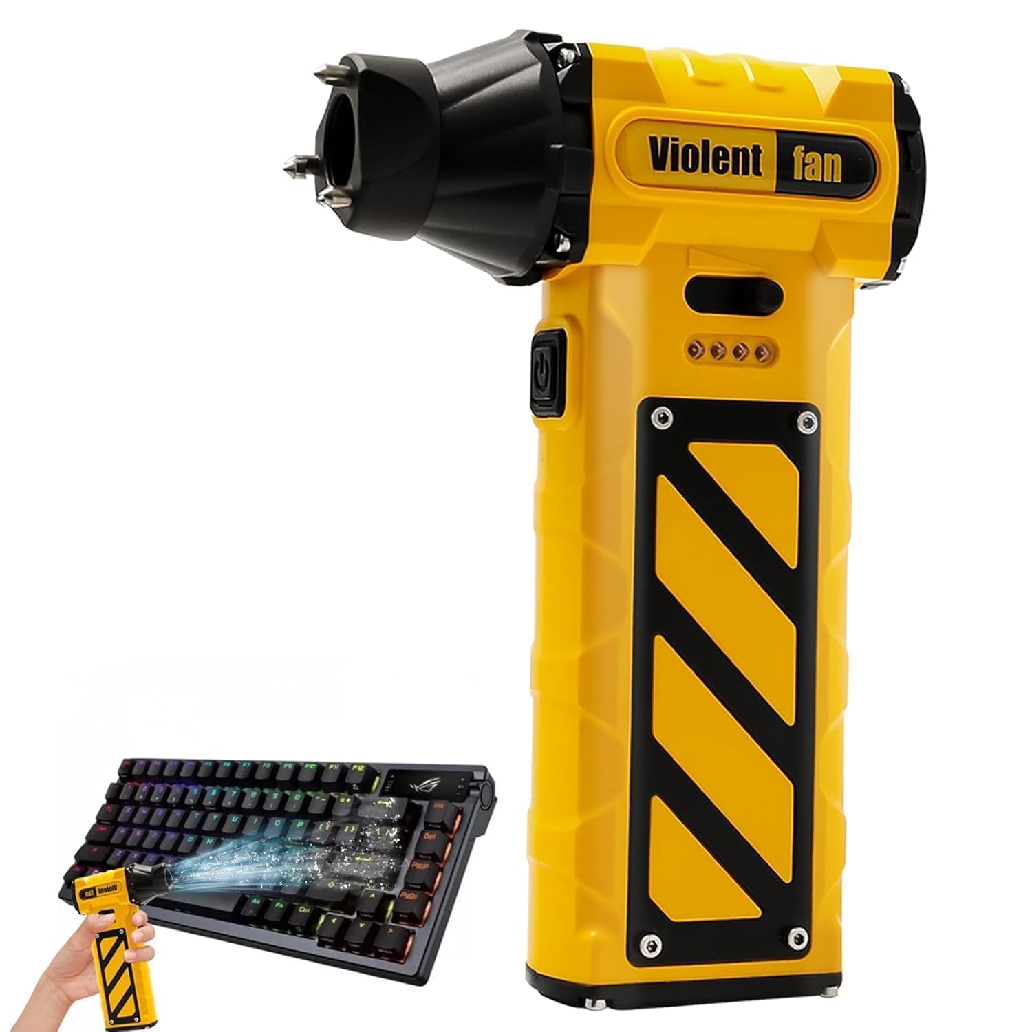 2 in 1 Portable Air Duster & Vacuum Cleaner – High Speed 180000 RPM Blower with 8000mAh Battery for Computer, Laptop, Car Detailing-image-16