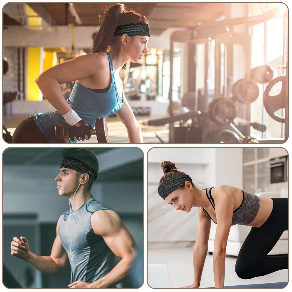 URAQT Cinta Pelo Deporte Hombre, Diadema Deportiva Elástica Durable, Cinta Sudor Cabeza Entrenamiento, Diadema Hombre y Mujer para Yoga, Fitness, Correr, Ciclismo Gimnasia, Atletismo