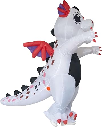 Inflatable Dinosaur Costume Winged Flying Dragon Blow Up Costumes for Adult Halloween Cosplay Party