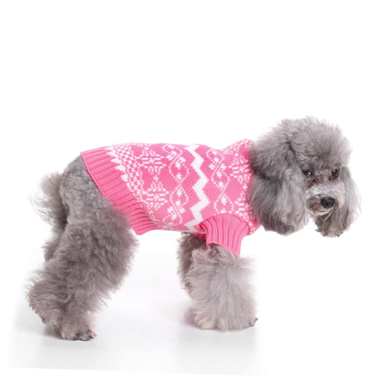 BESPORTBLE 3 Pz Maglione Collo Alto Maglioncini Cane Maglioni Cane Maglione di Gatto Costume da per la Festa di Natale Maglione per Cani Vestiti Invernali per Animali Domestici Rosa