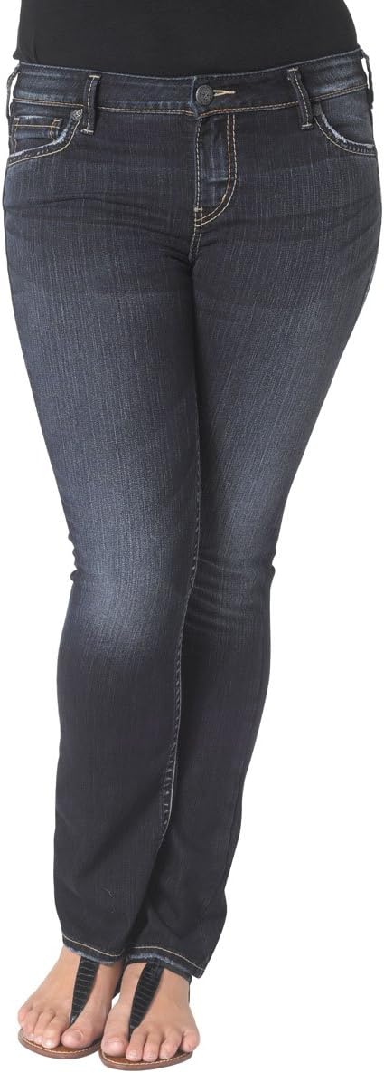 Silver Jeans Women's Plus-Size Aiko Mid Slim Bootcut Jean