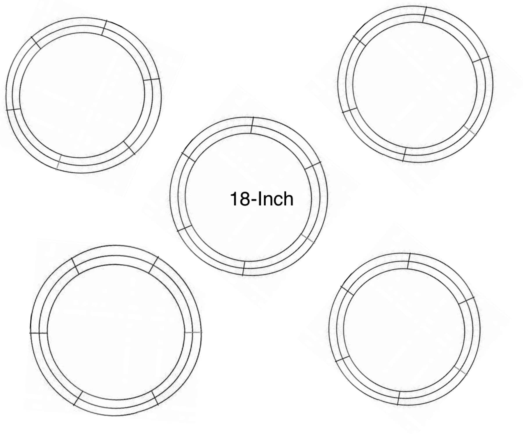 HT- Wire Wreath Frame 18 inch Green, (Pack of 5) Wreath Form, Round Metal  Ring Wreath Frame