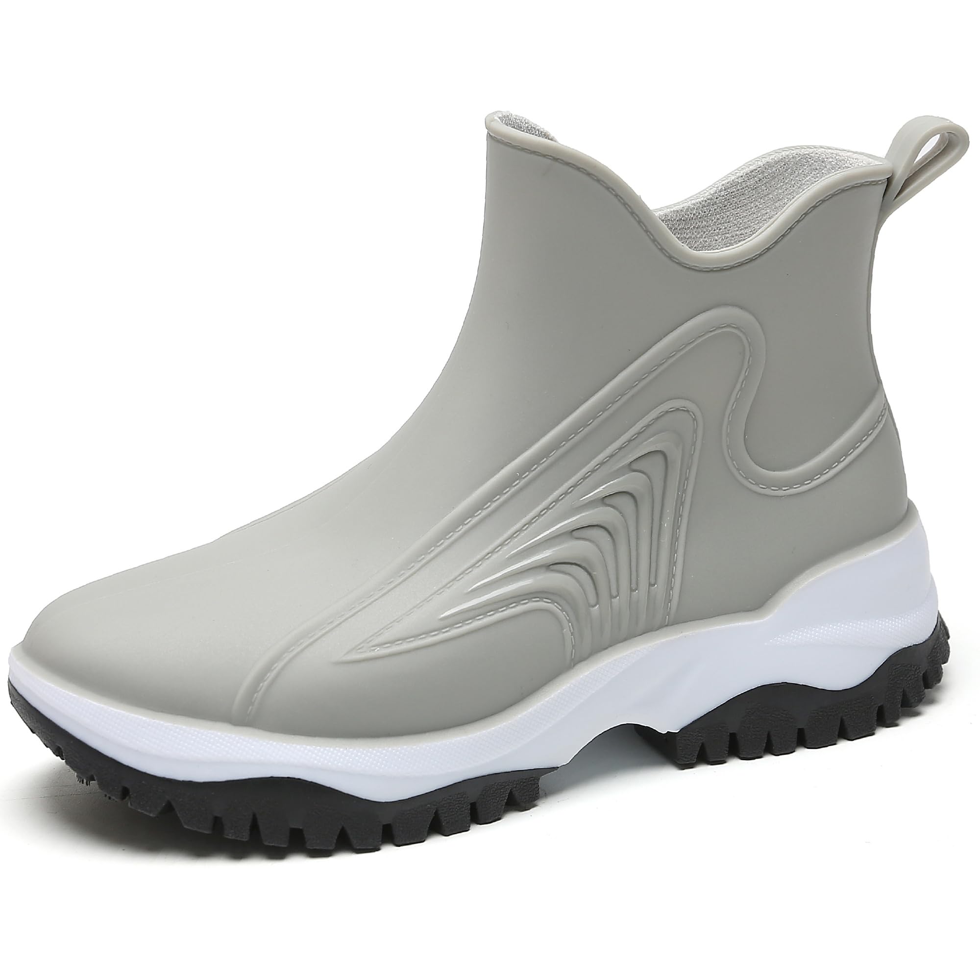 XUNRUO Women's Ankle Rain Boots，Ladies Waterproof Lightweight Slip Resistant Outdoor Fashion Garder Booties