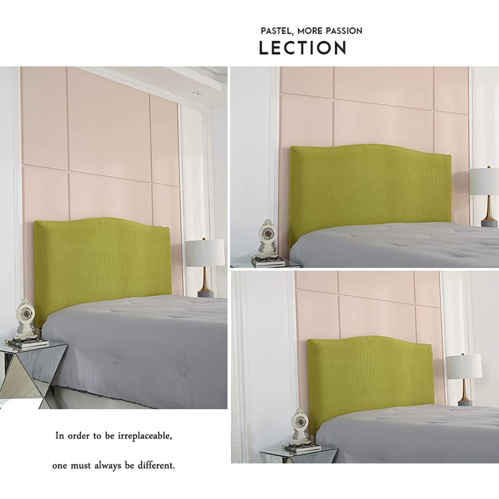 GEBIN Copertura Per Testiera, Elastica Copritestata Letto Copertura Antipolvere Lavabile Per La Decorazione Della Testiera Not Easily Deformed Suitable for A Variety of Bed Heads (120CM,Nero