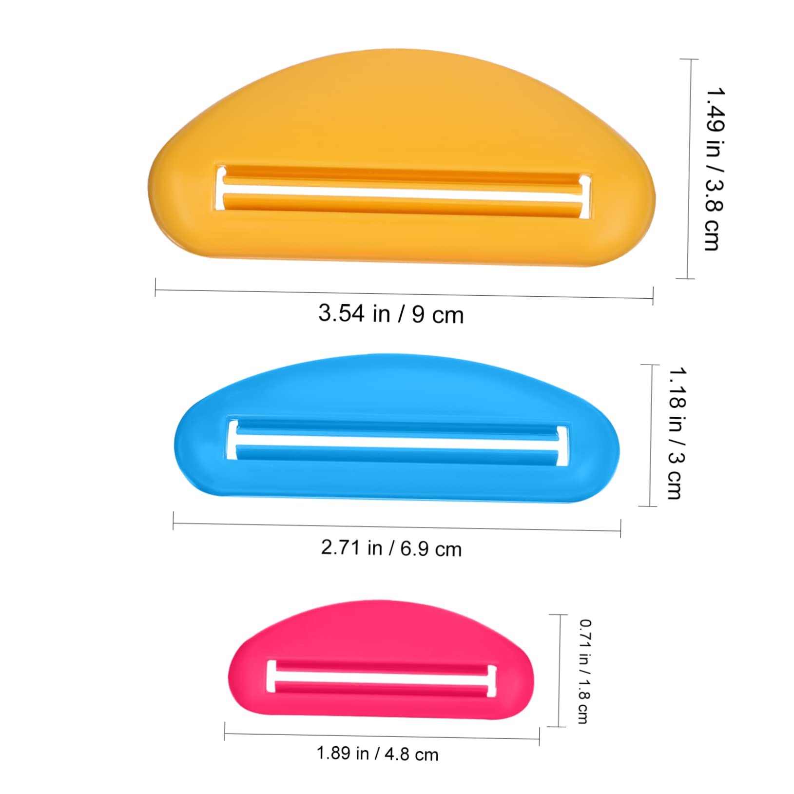 HOMOCONO 2sets Toothpaste Squeezers Tube Squeezers for Multiple Sizes Toothpaste Squeezing Tools Dye Cream Save Tube Waste Home and Salon 18pcs*2