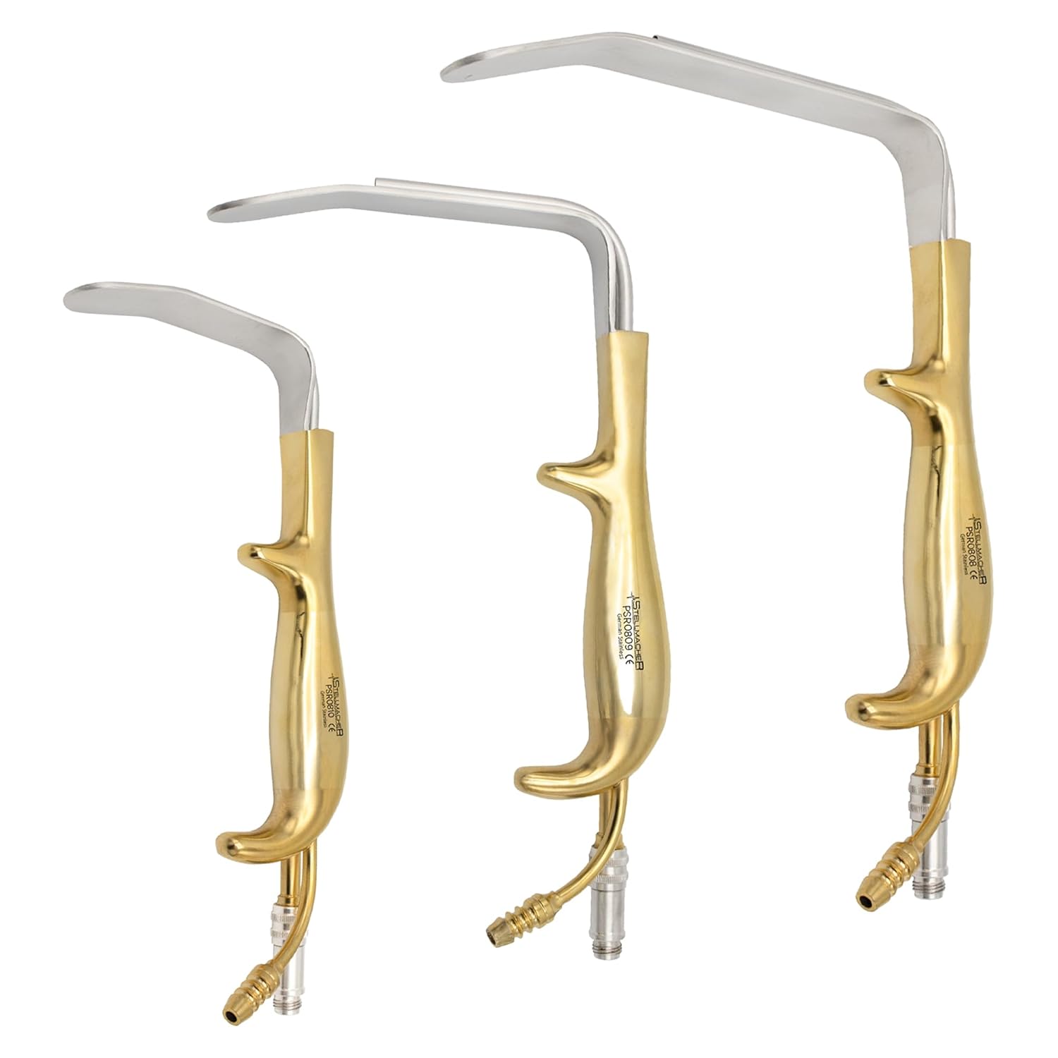 Ferriera Style Surgical Retractor, 23 cm Length, 25 x 90/120/150 mm Blade, Smooth Tip, Stainless Steel Instrument for Plastic & Breast Reconstructive Procedures - Stellmacher (Set of 3)
