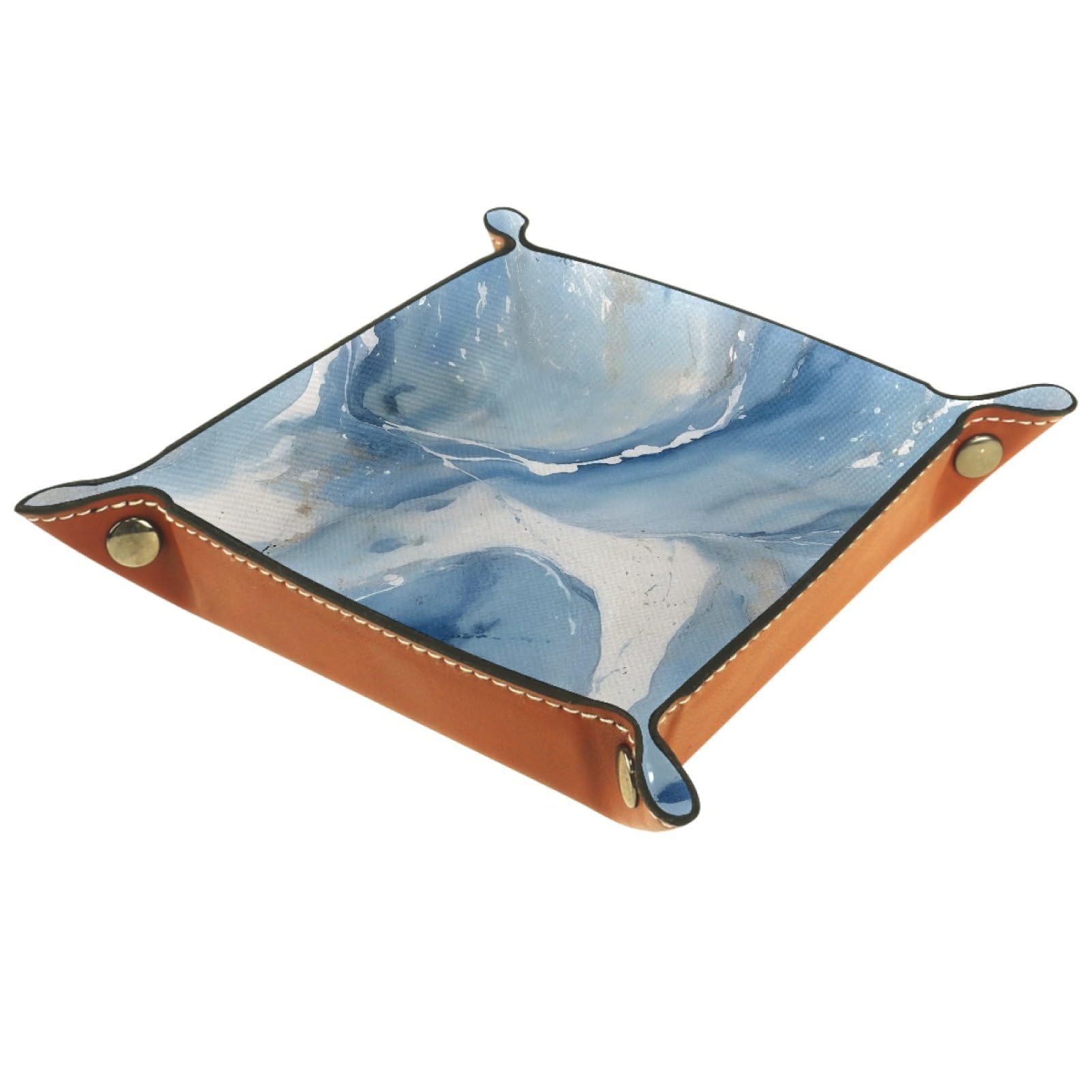VAPOKF Marble Dice Tray, Folding Microfiber Leather Dice Holder for Dungeons and Dragons RPG Dice Gaming D&D and Other Table Games