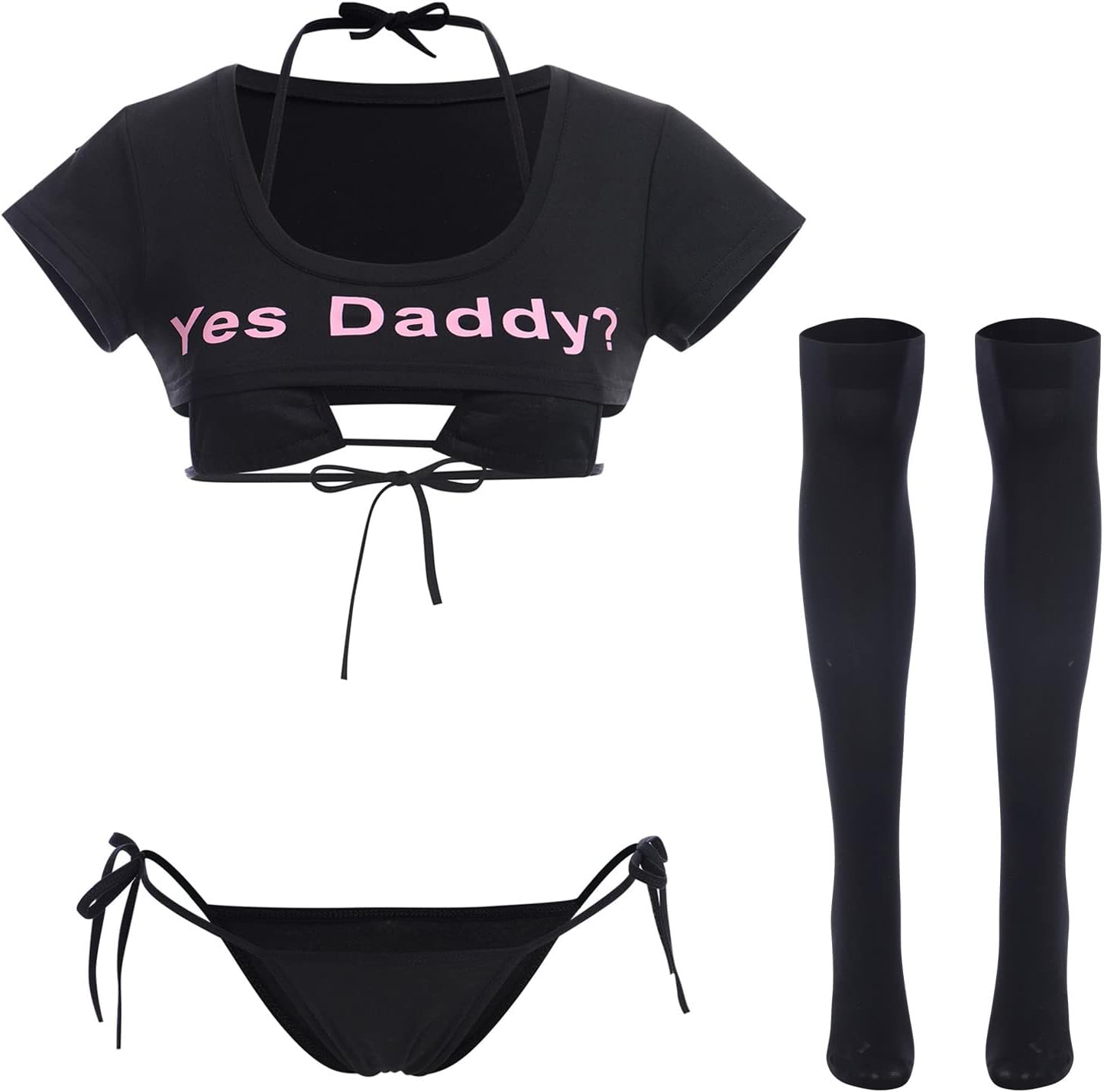 Women Cute Kawaii Striped Bikini Lingerie set Micro Tiny Bra G-string Panty/Garter Belt 2Pcs / 3Pcs Underwear