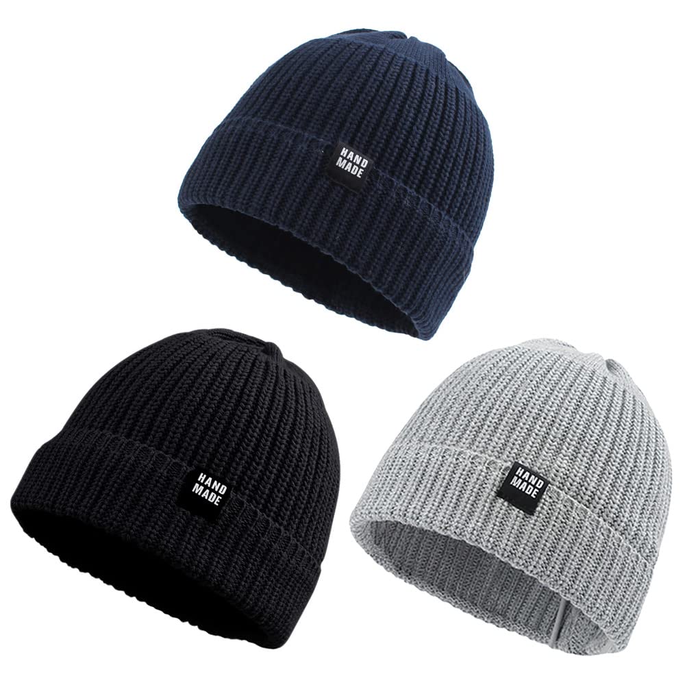 JANGANNSASimple Knitted Baby Beanie Hip-Hop Boys Winter Hat Toddler Kids Bonnet for Girls 0-5Y