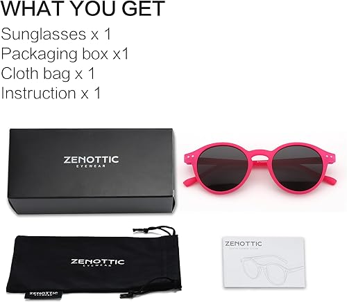 Miniatura 139 de ZENOTTIC Lentes de sol redondos polarizados, elegantes lentes de sol para hombres y mujeres, retro clásicos, selección de varios estilos