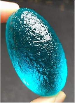 50-60g Blue GEM MOLDAVITE Meteorite Impact Glass Czech, 11223S1BOTTON