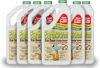Drain Cleaner - Drain Deodorizer - Natural and Safer for Families - Six (6) 32 oz Bottles