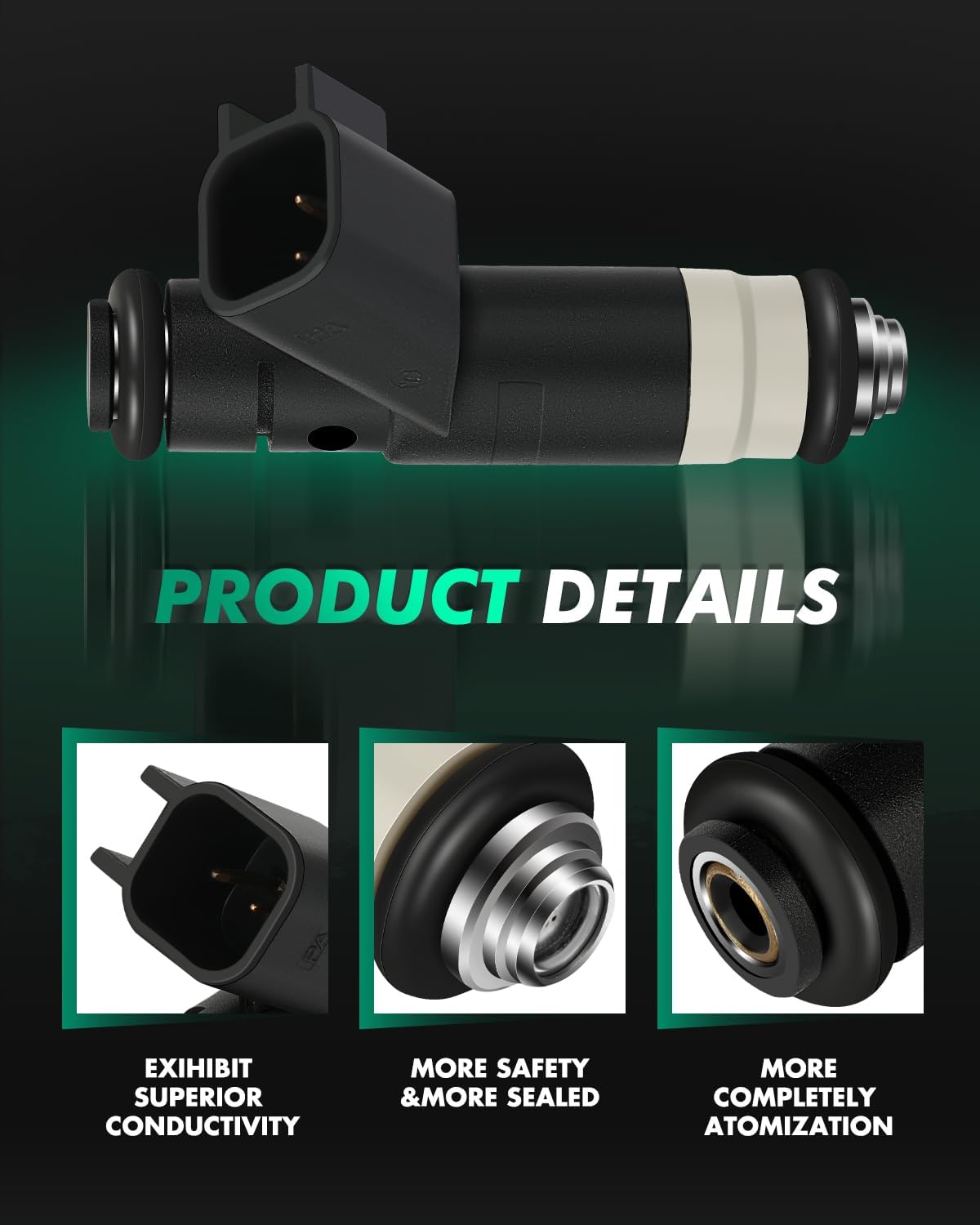 SCITOO Fuel Injectors Automotive Engine 4 Holes 4Pcs Replacement For Chrysler For PT Cruiser 2003-2009,For Chrysler For Sebring 2004-2006,For Dodge For Neon 2004-2005,For Dodge For Stratus 2004-2005