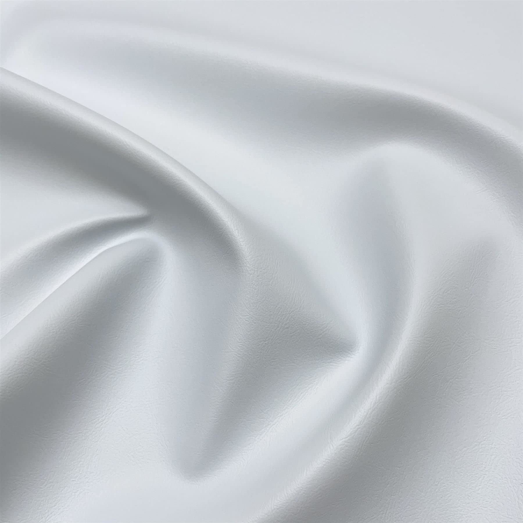 Fire Retardant Faux Leather Thick Leatherette Vehicle Restoration Sofa Upholstery Fabric - Suitable for Domestic and Commercial use - White - 20 Metres