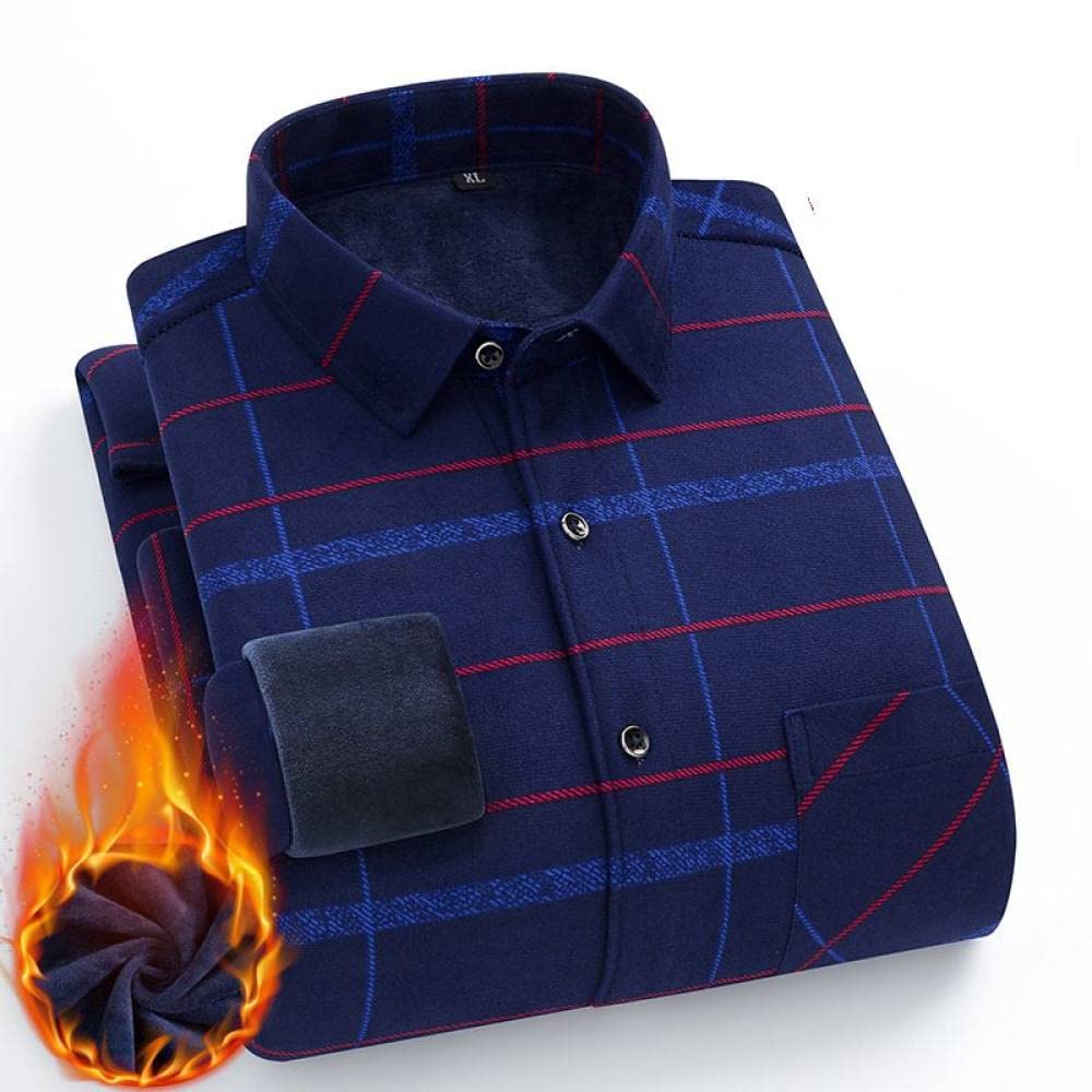 Camicia Calda Da Uomo,Camicie Casual Calde Da Uomo A Maniche Lunghe Camicia Casual Da Uomo Camicie Casual Eleganti Con Taschino Sul Petto Top Dalla Vestibilità Regolare Morbida Per Lavoro, Tempo Li