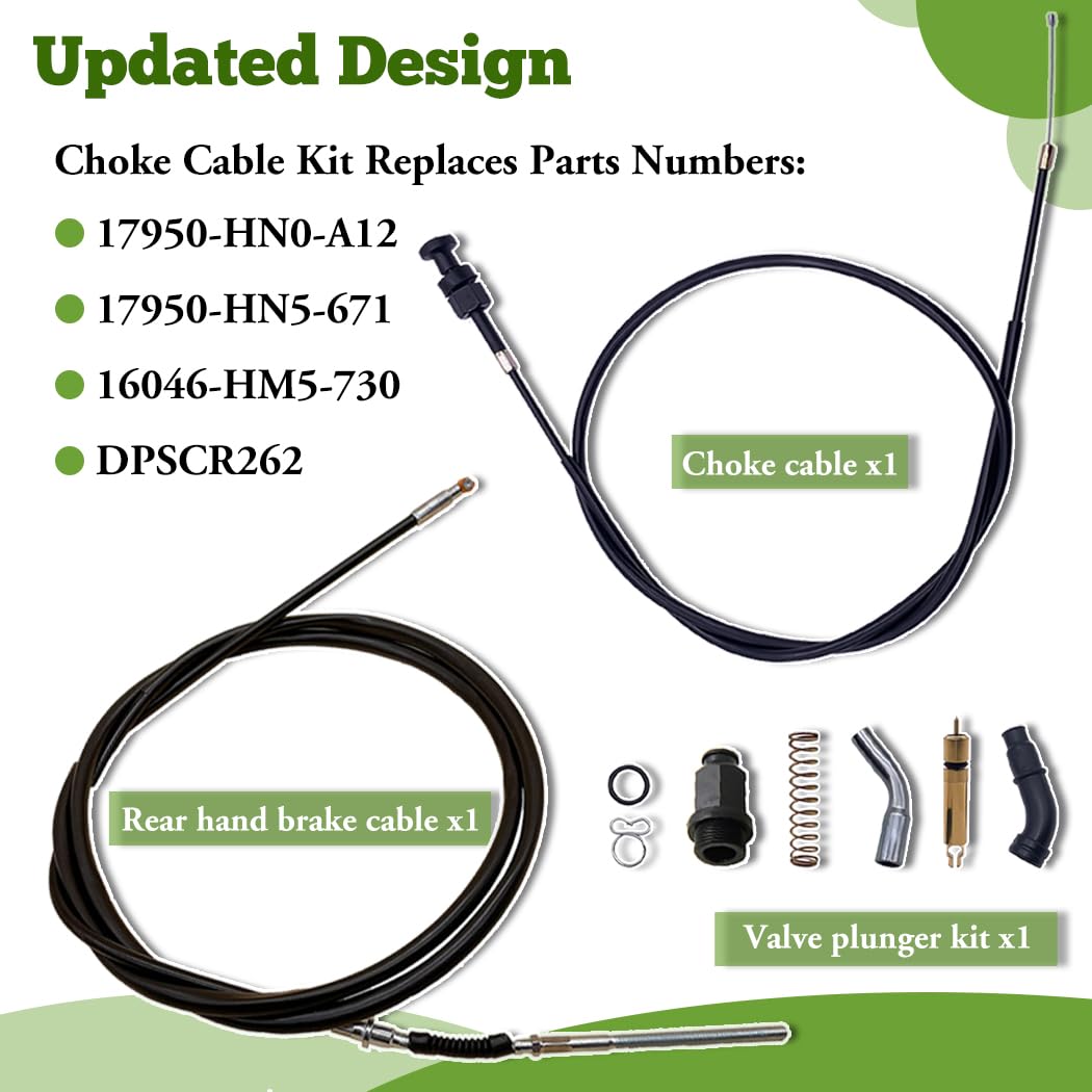 Choke Cable & Valve Plunger Kit For Honda Foreman TRX500FA TRX500FE TRX500FM
