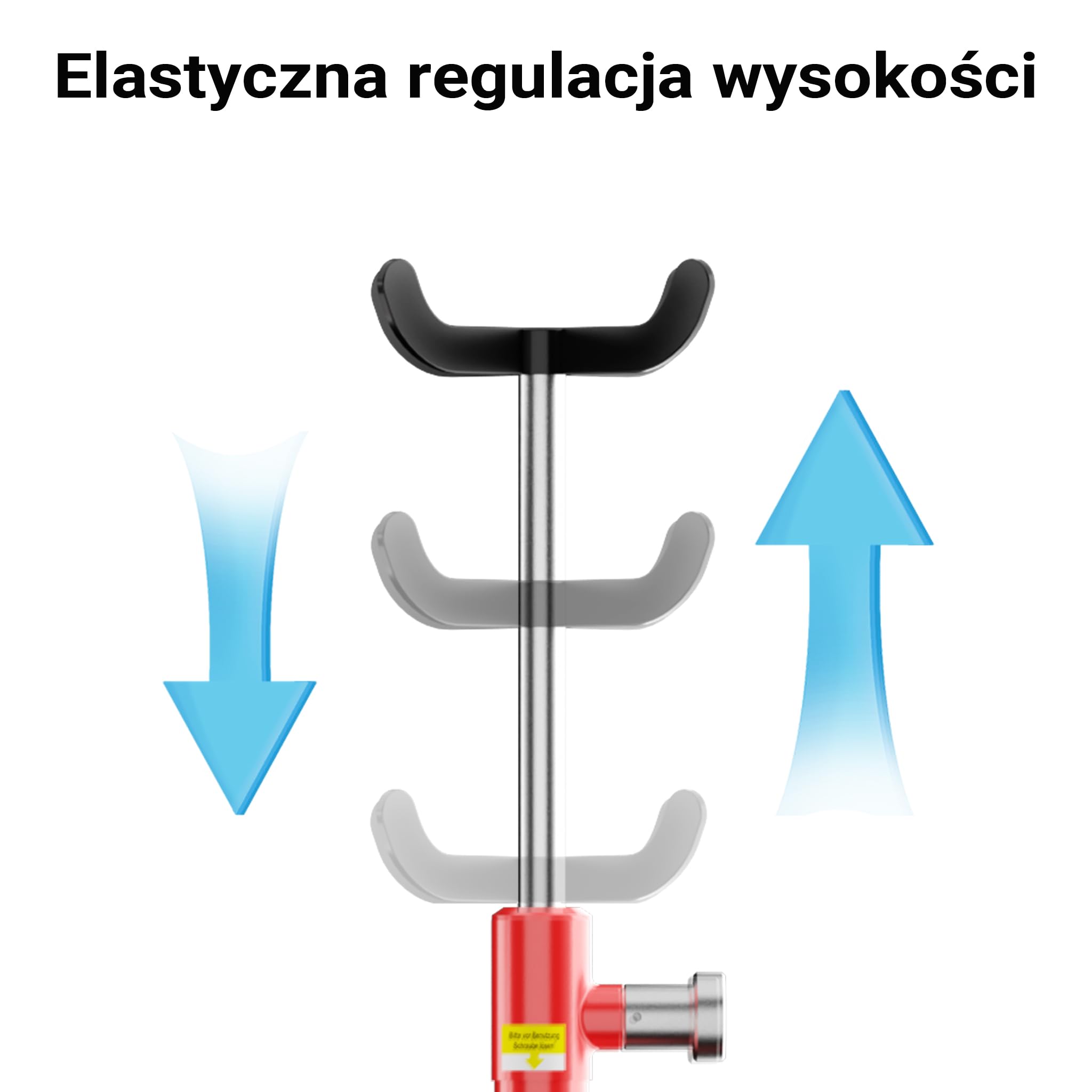 Wiltec Podnośnik do skrzyni biegów do 500 kg nośności i wysokości 110-195 cm, lewarek hydrauliczny z dociskaczem nożnym, 4 koła stalowe
