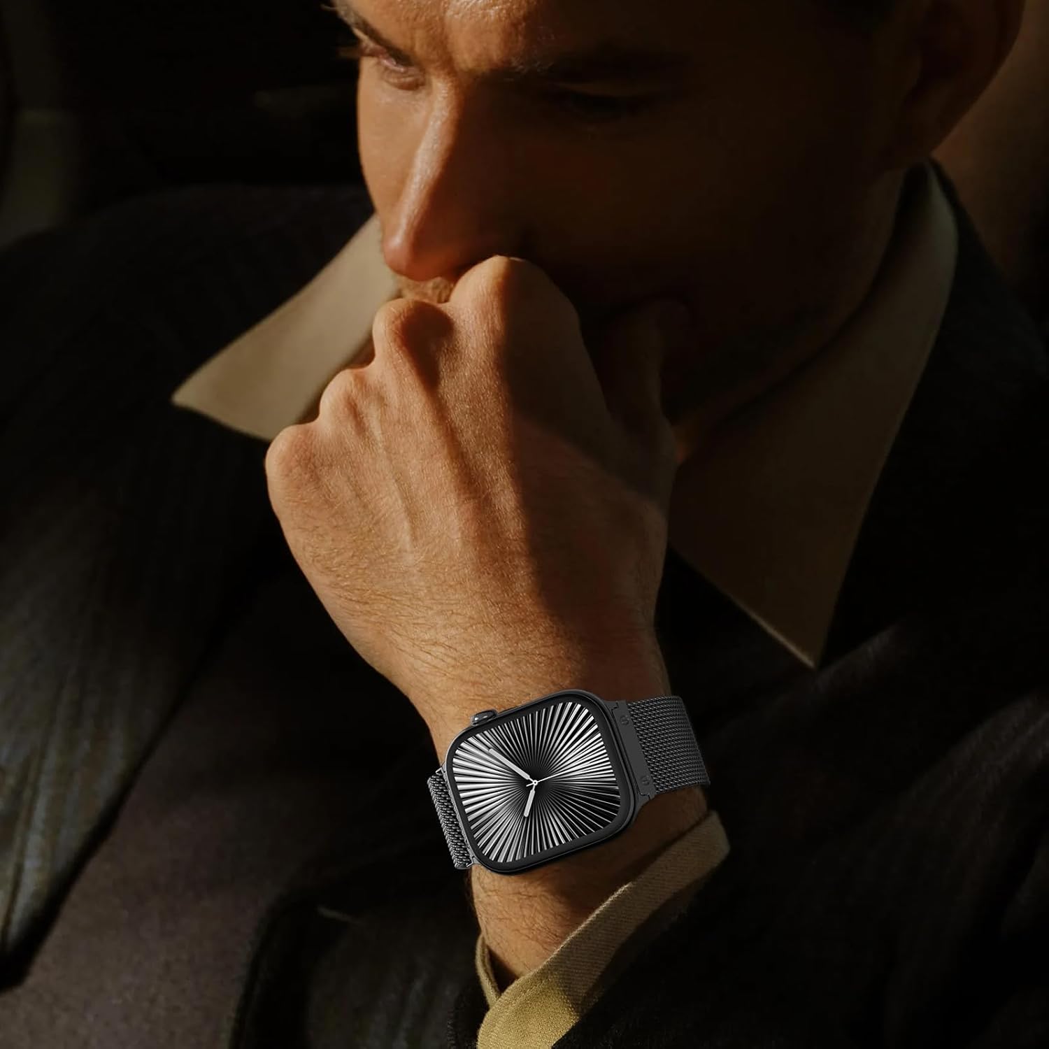 Original Metal Milanese Loop Compatible with Apple Watch Band 49mm 46mm 45mm 44mm 42mm 41mm 40mm 38mm Men and Women, Magnetic Clasp Replacement Strap for iWatch Series 10, Ultra 2, SE 9 8 7 6 5 4 - Image 6