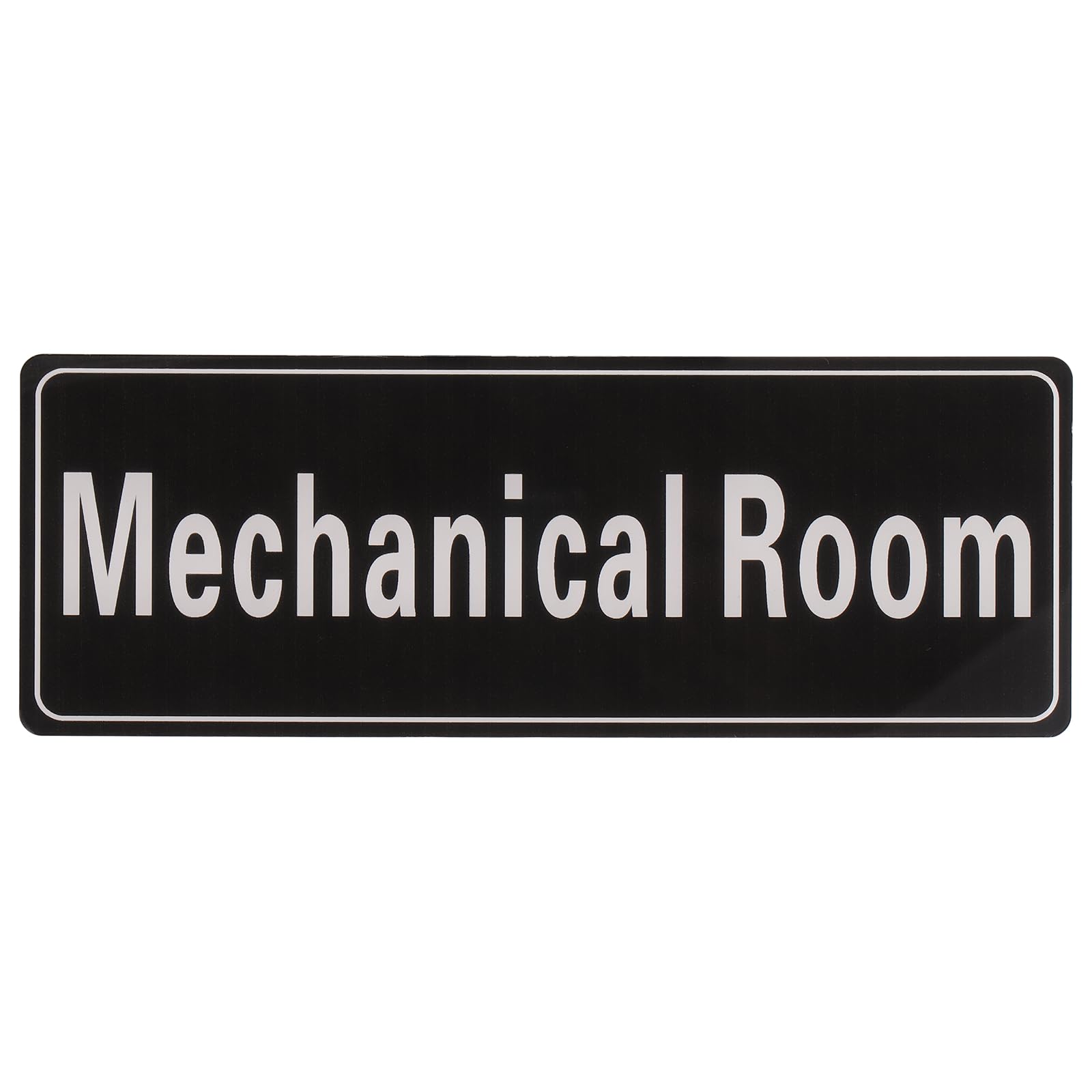 PATIKIL 9"x3" Mechanical Room Sign, 1Pcs Room Door Sign Self-Adhesive Door Sticker Acrylic Wall Signage Easy Installation for Indoor Outdoor Home Business, Black with White Text
