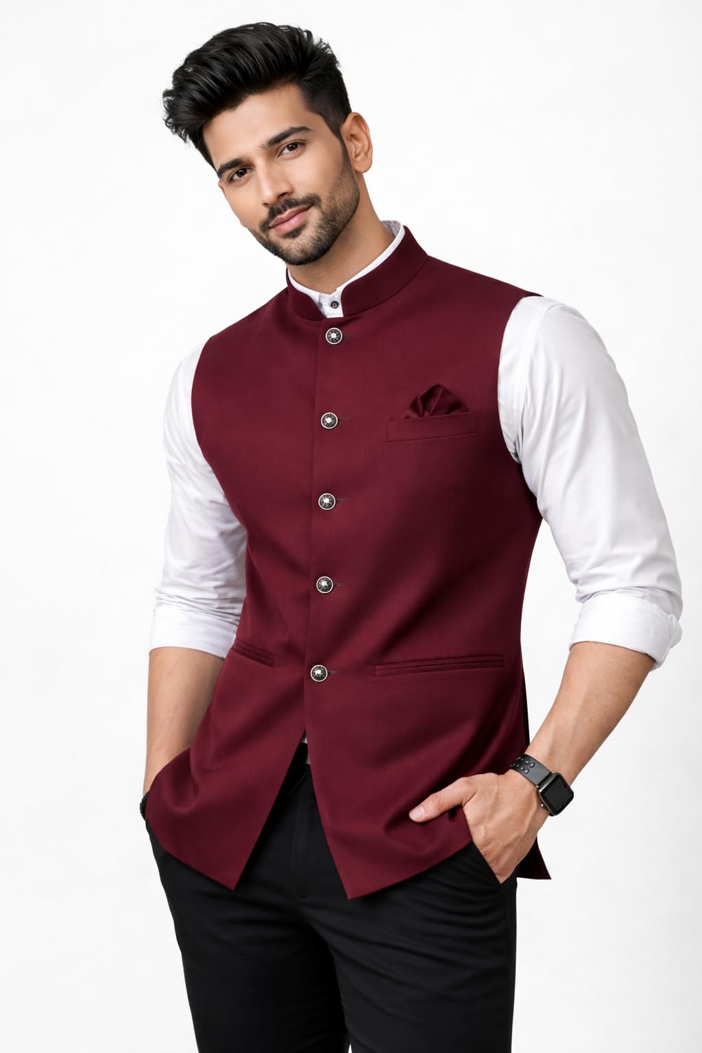Men Ethnic Nehru Jacket, Modi Jacket-picture-33
