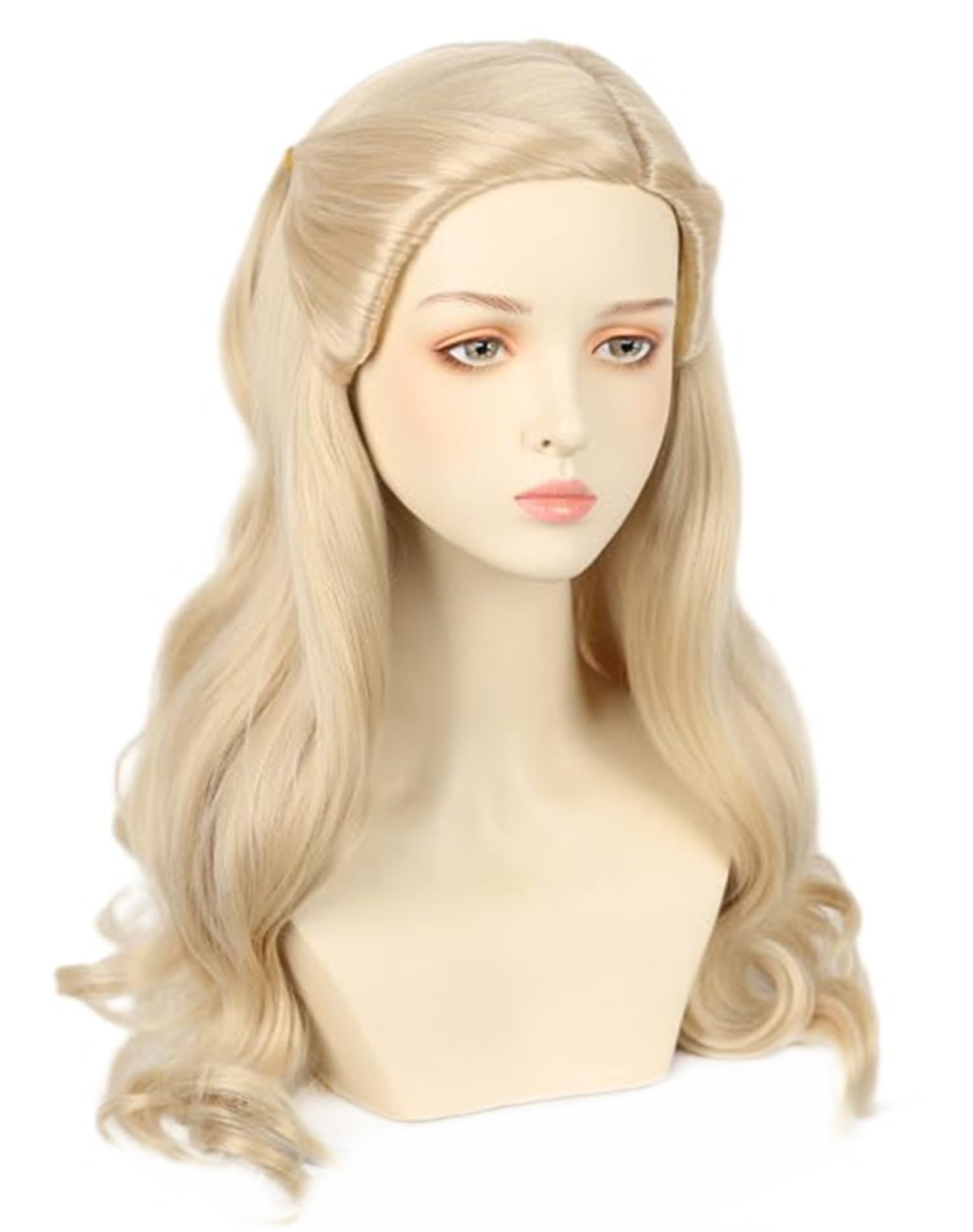LeMarnia Blonde Wicked Hexen Perücke Lange Curly Perücke Halloween Party Cosplay Kostüm Perücken