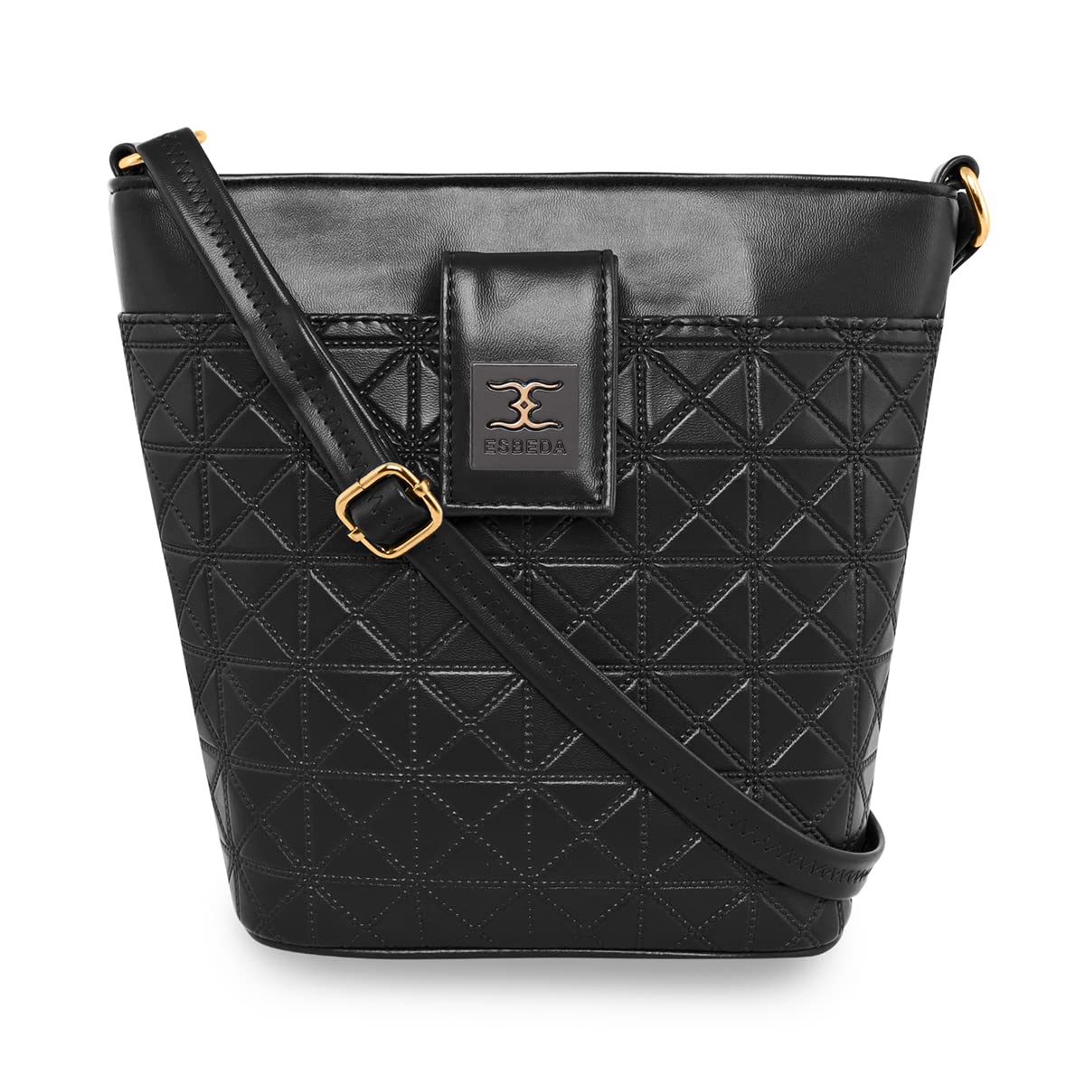 ESBEDA Black Colour Emboss Texture Sling bag for Women (B0B56GLTBJ) Amazon Price History, Amazon Price Tracker