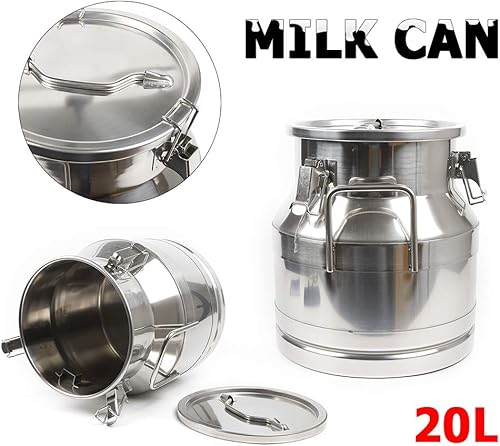 Miniatura 4 de Lata de transporte de leche de acero inoxidable, cubo de leche, cubo de vino, jarra de leche con tapa sellada, recipiente de almacenamiento de